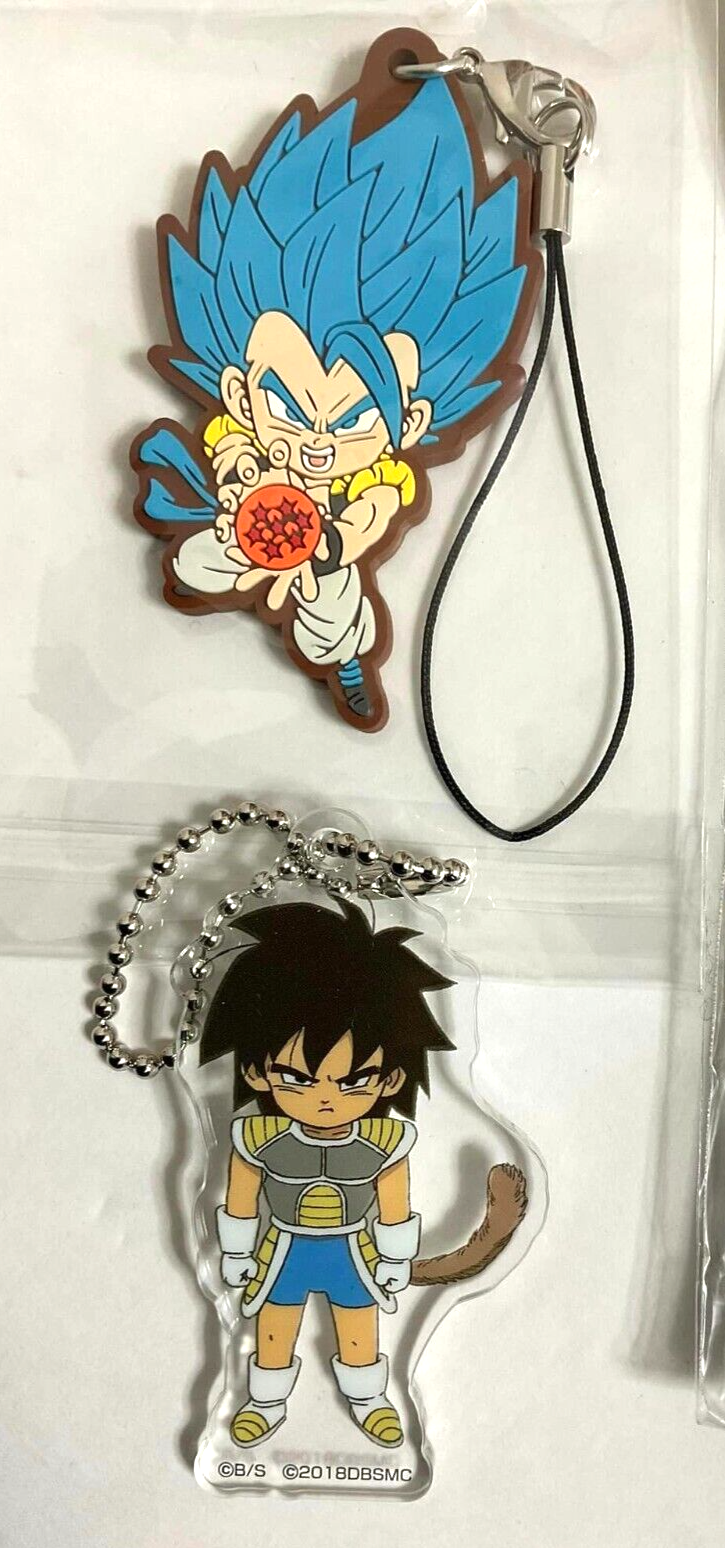 Dragon Ball Super Rubber Mascot Strap Gogeta Acrylic Keychain Broly Son Goku