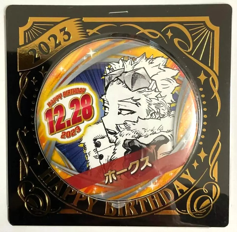 My Hero Academia Bday 2023 Can Badge Button Hawks Takami