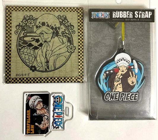 One Piece Rubber Strap Mini Acrylic Stand Tatami Coaster Trafalgar Law