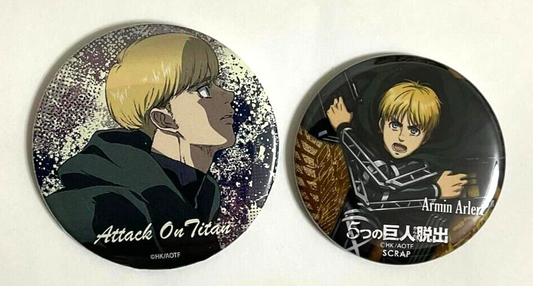 Attack On Titan The FINAL Can Badge Button x2 Armin Arlert