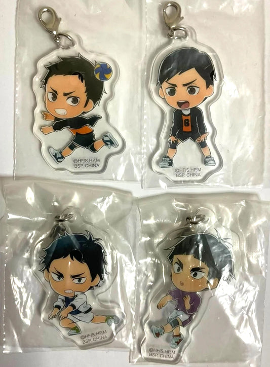 Haikyuu Acrylic Charm Strap x4 Goshiki Sawamura Ennoshita Akaashi xde