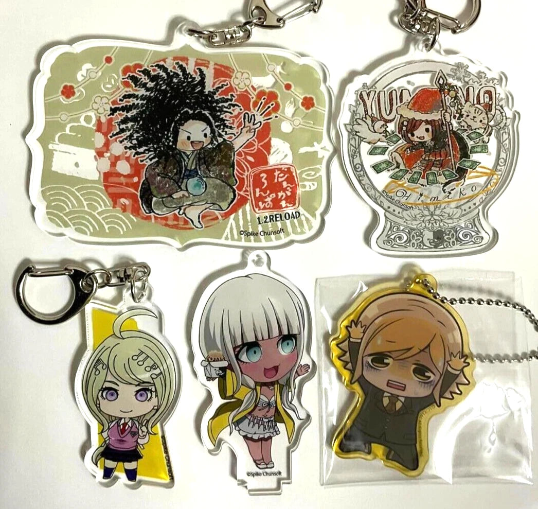 Danganronpa Bakudan Acrylic Keychain Strap x5 Yonaga Akamatsu Mitarai Yumeno xde