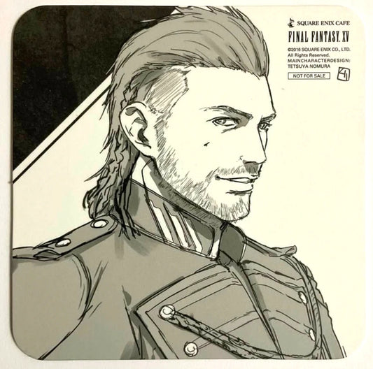 Final Fantasy XV White Coaster Nyx Ulric Square Enix Cafe xde