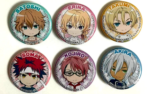 Food Wars Shokugeki No Soma Mini Badge Button Yukihira Takumi Nakiri Isshiki xde