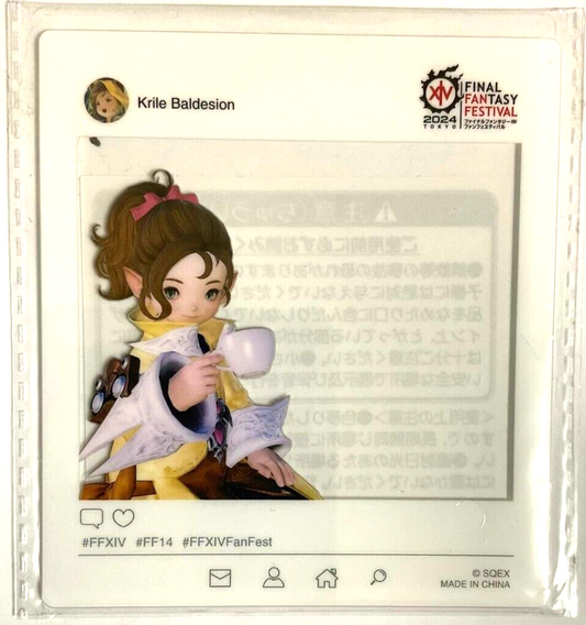 Final Fantasy XIV Fan Festival 2024 SNS Acrylic Clear Card Krile Baldesion