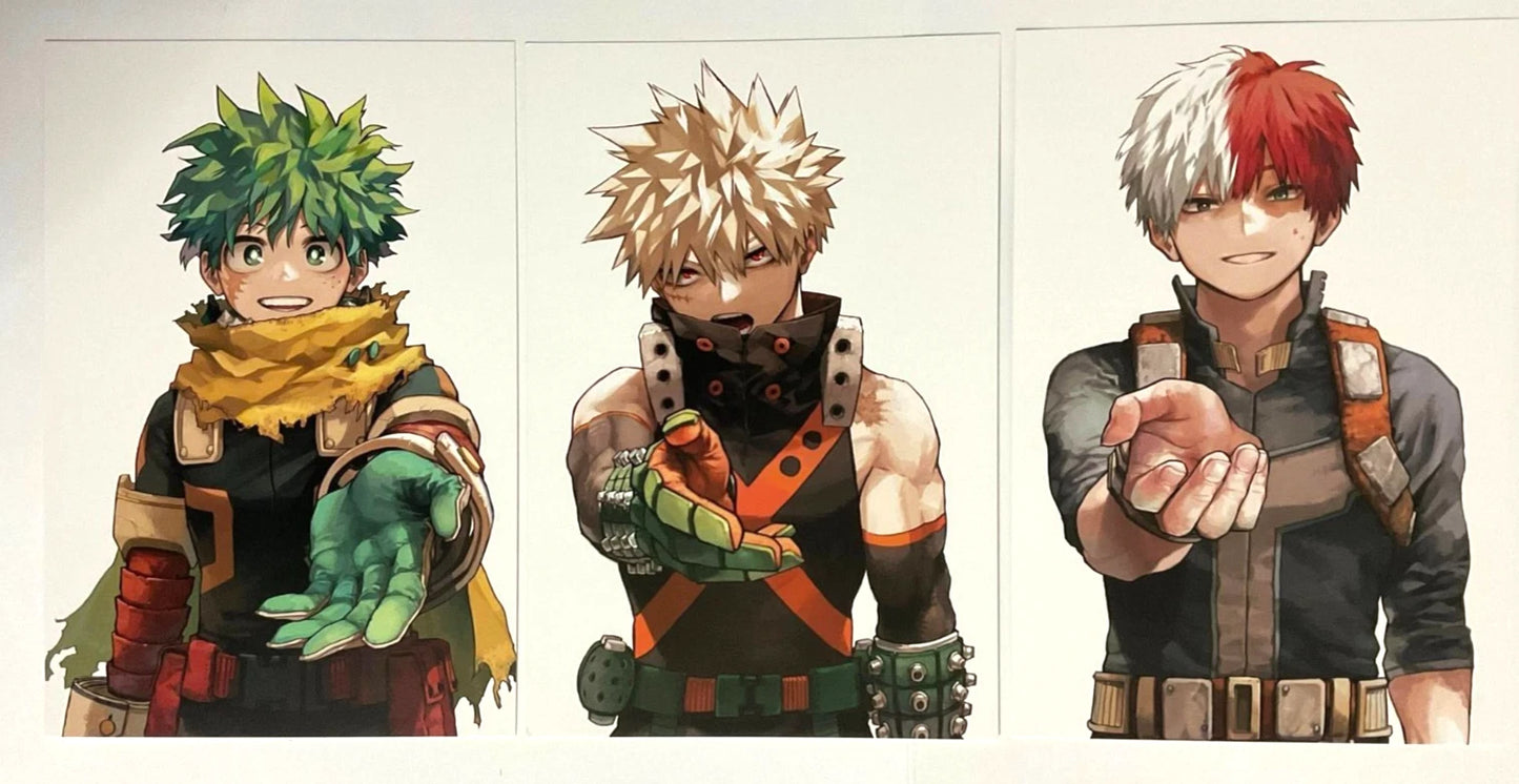 My Hero Academia vol.42 x3 Postcard Izuku Midoriya Katsuki Bakugo Shoto Todoroki