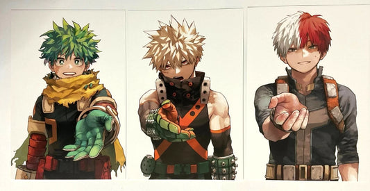 My Hero Academia vol.42 x3 Postcard Izuku Midoriya Katsuki Bakugo Shoto Todoroki