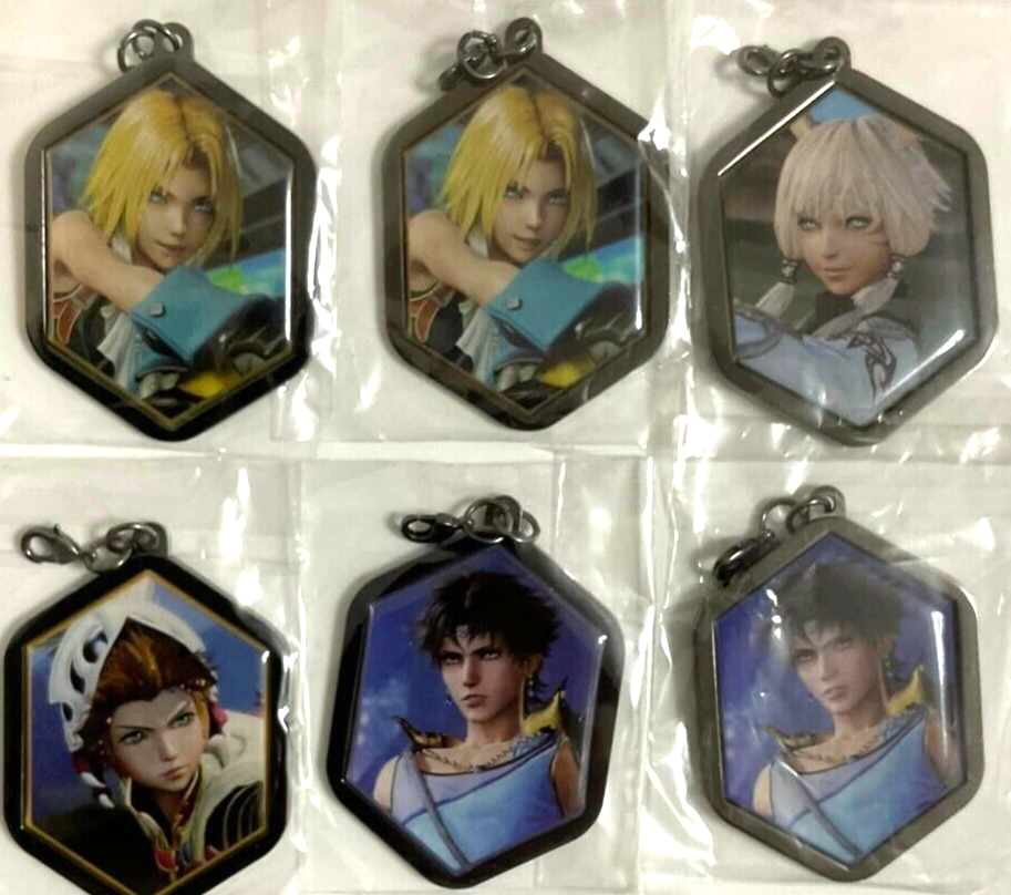 Final Fantasy DISSIDIA Metal Charm Keychain x7 Zidane Tina Y'shtola Butz Onion Knight