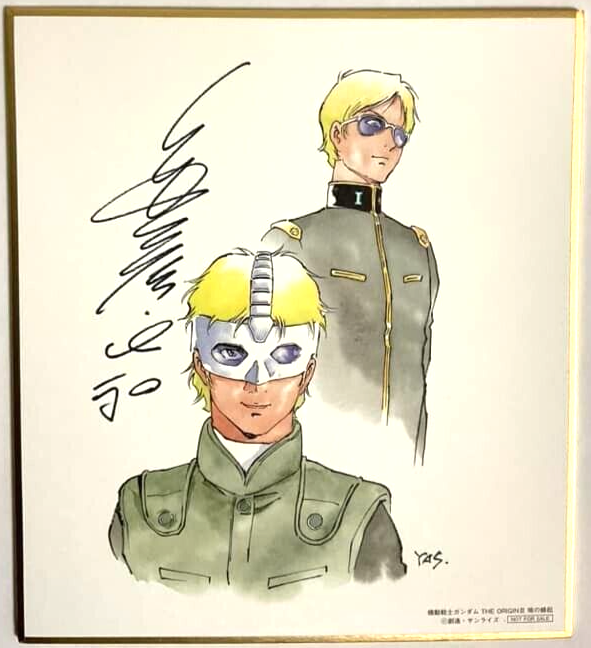 Mobile Suit Gundam THE ORIGIN Vol.3 Autograph Shikishi Dawn of Rebellion Char Aznable