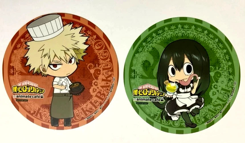 My Hero Academia Animate Coaster Katsuki Bakugo Tsuyu Asui xde