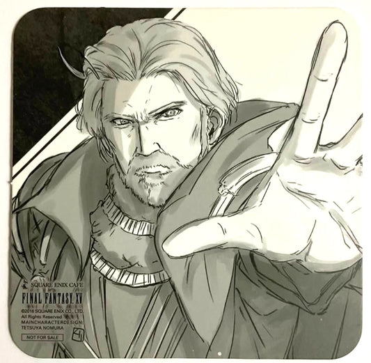 Final Fantasy XV White Coaster Regis Lucis Caelum Square Enix Cafe xde