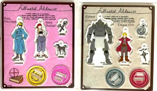 Fullmetal Alchemist Acrylic Mascot Stand x2 Edward Alphonse Riza Winry