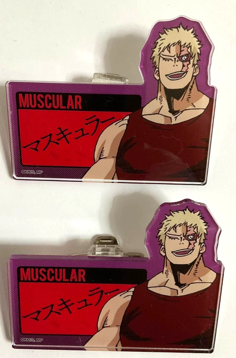 My Hero Academia Acrylic Plate Badge Button Muscular JP xde