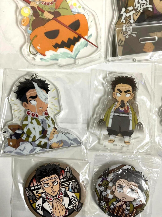 Kimetsu no Yaiba Demon Slayer Badge Acrylic Keychain Stand Gyomei Himejima xde