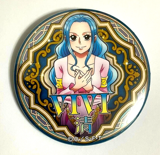 One Piece Yakara WORLD Can Badge Button Nefertari Vivi