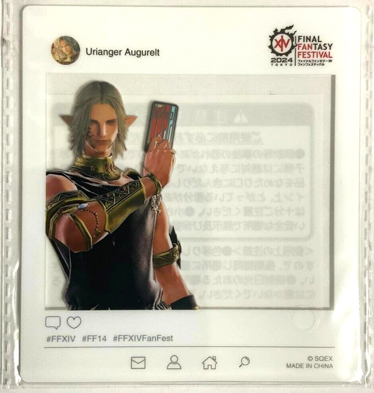 Final Fantasy XIV Fan Festival 2024 SNS Acrylic Clear Card Urianger Augurelt