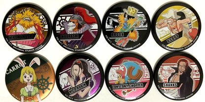 One Piece USJ Can Badge Button x8 Robin Shanks Chopper Carrot Usopp Brook