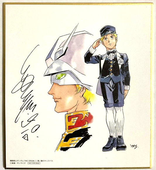 Mobile Suit Gundam THE ORIGIN Autograph Shikishi Clash at Loum Char Aznable
