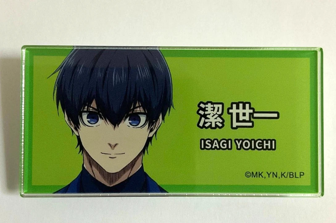 Blue Lock EGOIST Exhibition Acrylic Name Badge Button Yoichi Isagi