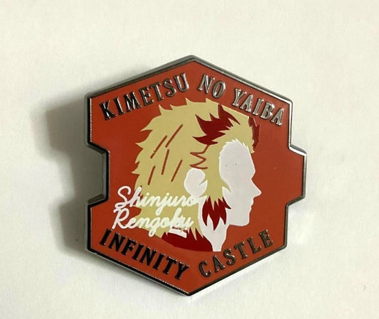 Kimetsu no Yaiba Demon Slayer MUGENJO Motif Pins Button Badge Shinjuro Rengoku
