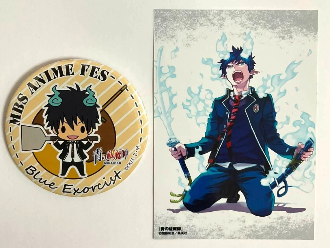 Blue Exorcist MBS Anime FES Mini Card Bromide Can Badge Button Rin Okumura xde