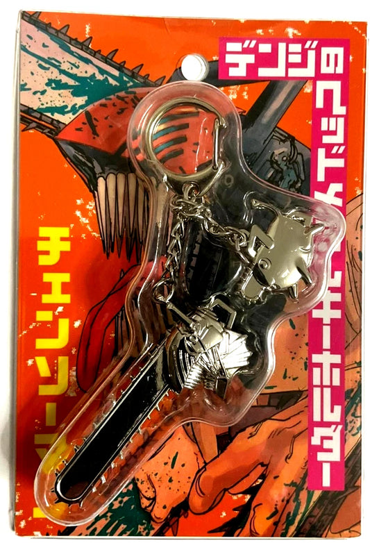 Chainsaw Man Head Metal Keychain Strap Denji