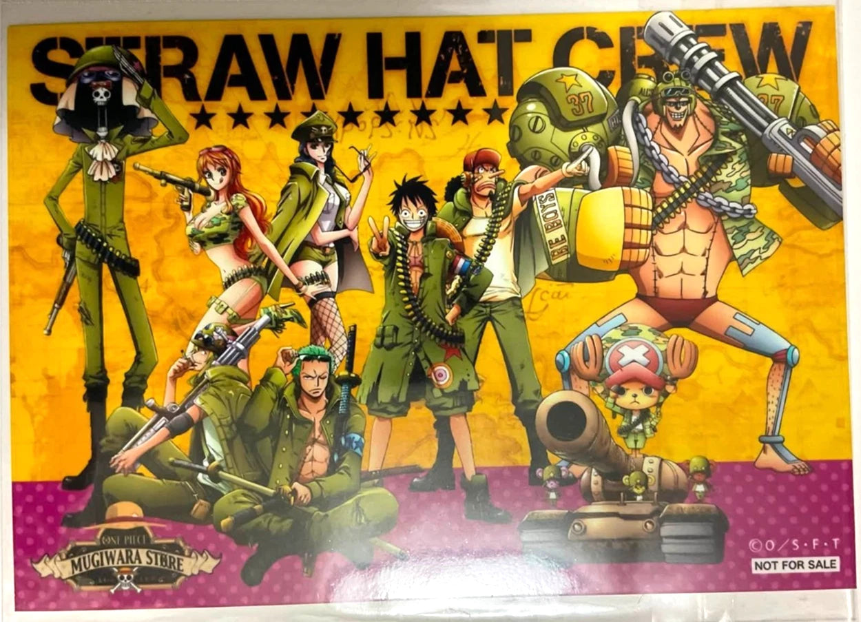 One Piece Bromide Card Luffy Zozo Nami Sanji Soldier ver xde