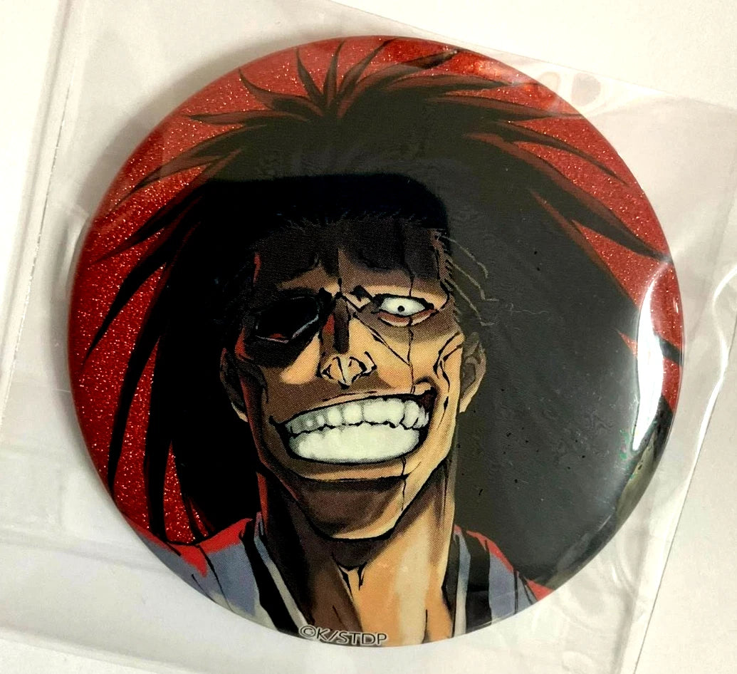 Bleach WORLD YOUR NAME Can Badge Button Kenpachi Zaraki