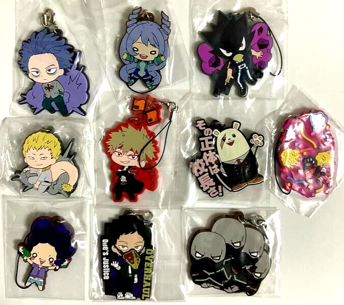 My Hero Academia Rubber Strap Shinso Bakugo Tokoyami Overhaul Mineta Nejire Ojiro