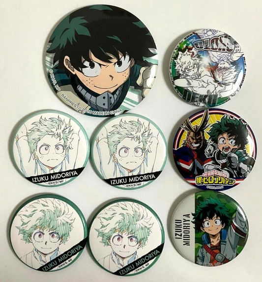 My Hero Academia Jump Shop Original Can Badge Button x8 Izuku Midoriya