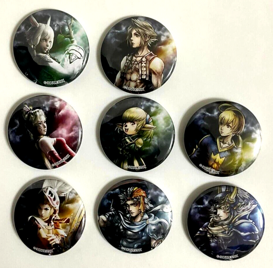 Final Fantasy Dissidia FFNT Mini Can Badge Button x8 Y'shtola Frioniel Vaan Tina Shantotto Ramza