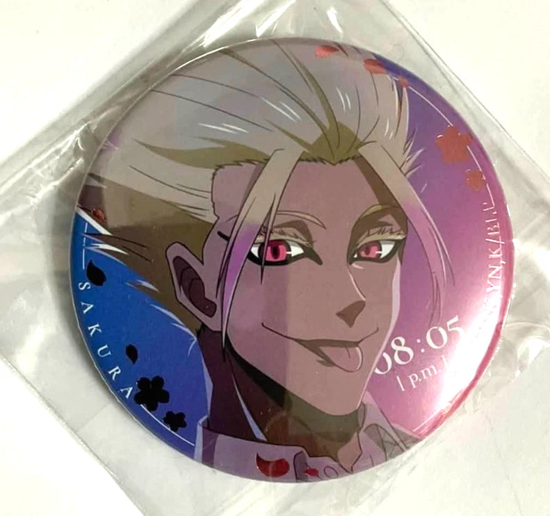 Blue Lock SAKURA Sparkle Can Badge Button Ryusei Shidou