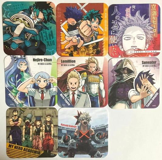My Hero Academia Animate Coaster x8 Midoriya Bakugo Togata Amajiki Hado Shinso
