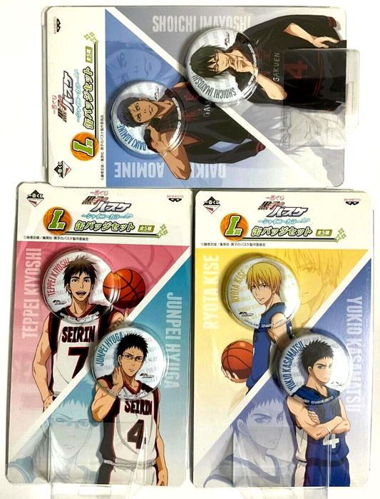 Kuroko Basketball Kuji Can Badge Button Kiyoshi Aomine Kise Hyuga Kasamatsu