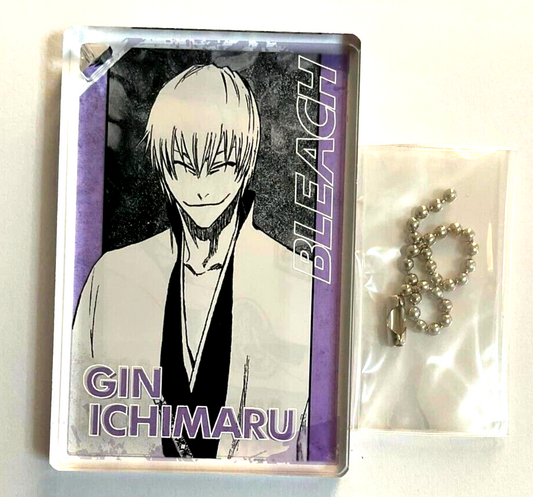 Bleach Domino Acrylic Keychain Strap Collection Gin Ichimaru