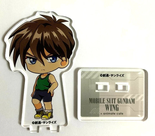 Mobile Suit Gundam W x Animate Cafe Acrylic Stand Heero Yuy