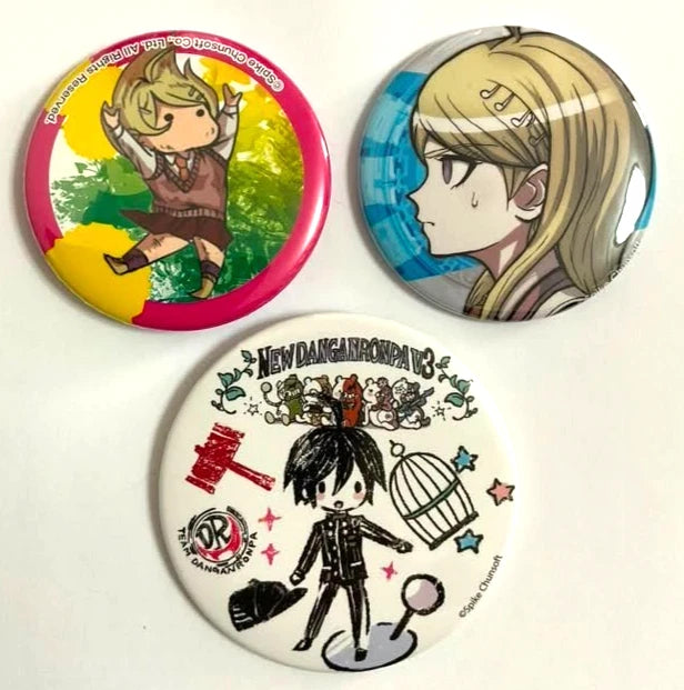 Danganronpa Can Badge Button Shuichi Saihara Kaede Akamatsu xde