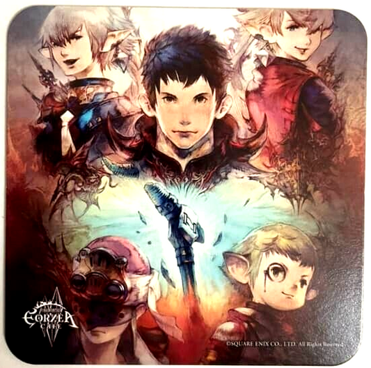 Final Fantasy XIV Art Coaster Papalymo Yda Alisaie Alphinaud Eorzea Cafe