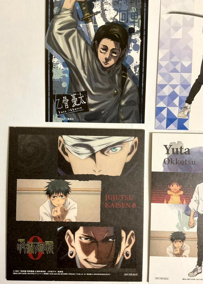 Jujutsu Kaisen Mini Card x4 Yuta Okkotsu Satoro Gojo Suguru Geto