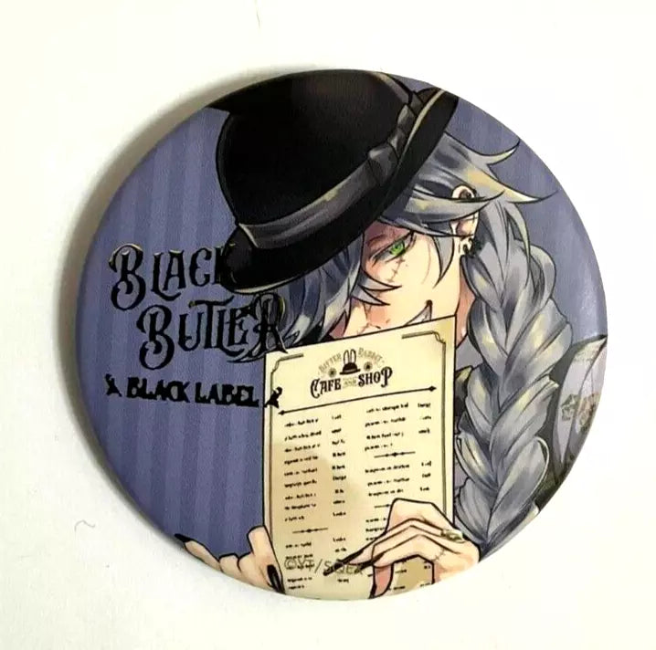 Black Butler Bitter Rabbit Cafe Black Label Can Badge Button Undertaker