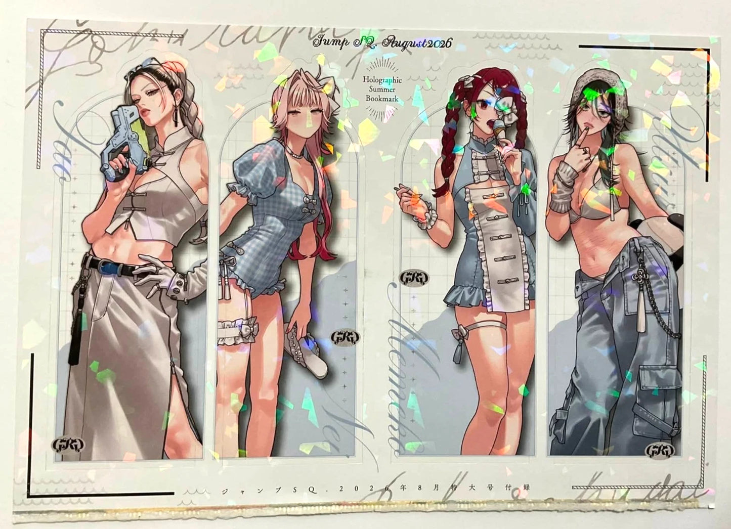 Gokurakugai Jump SQ Hologram Summer Bookmark Tao Nei Takarai Utsuro Memeko