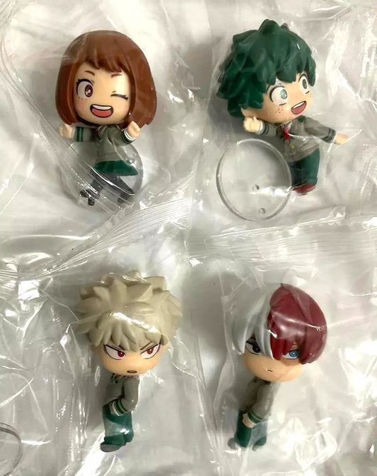 My Hero Academia Fig Mini Mascot Figure x4 Midoriya Bakugo Todoroki Uraraka