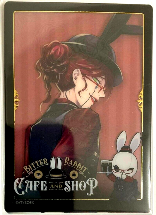 Black Butler Bitter Rabbit Cafe and Shop Clear Card Grell Sutcliff