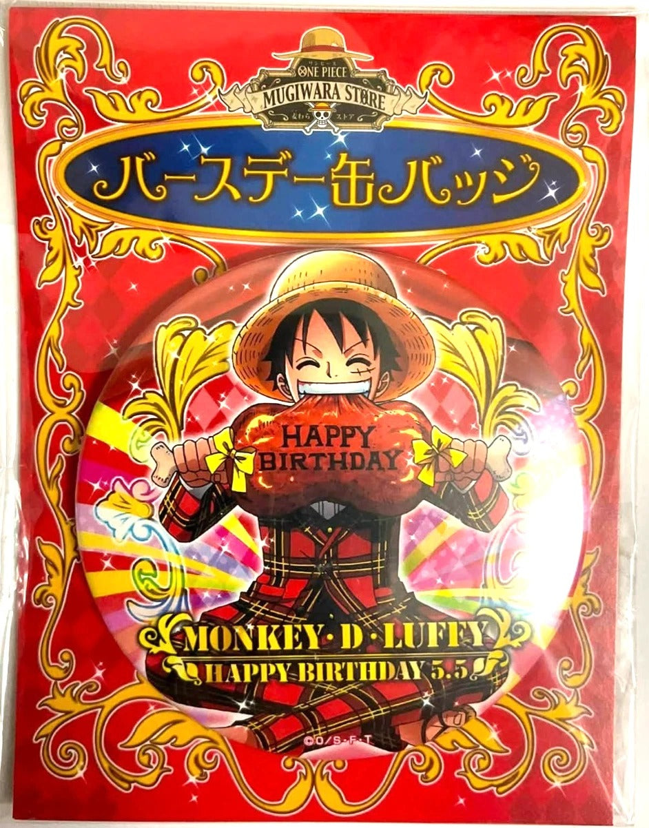 One Piece Bday Can Badge Button Monkey D Luffy Yakara