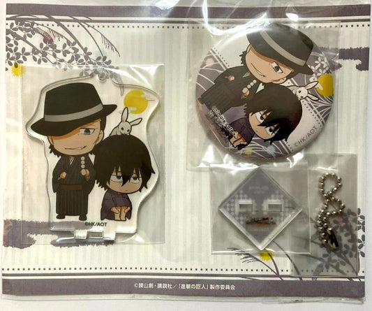 Attack On Titan Acrylic Stand Can Badge Button Kenny Little Levi Gratte Cafe