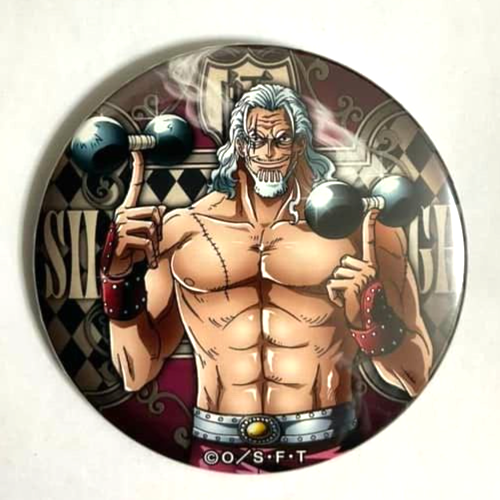 One Piece Yakara CIRCUS Can Badge Button Silvers Rayleigh