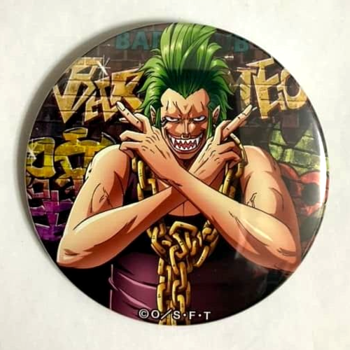 One Piece Yakara MUSIC Can Badge Button Bartolomeo