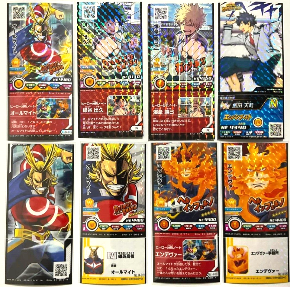 My Hero Academia Trading Card Heroes Battle Midoriya Bakugo All Might Endeavor