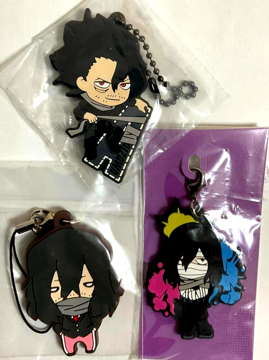 My Hero Academia Nitotan Rubber Strap Charm x3 Shota Aizawa