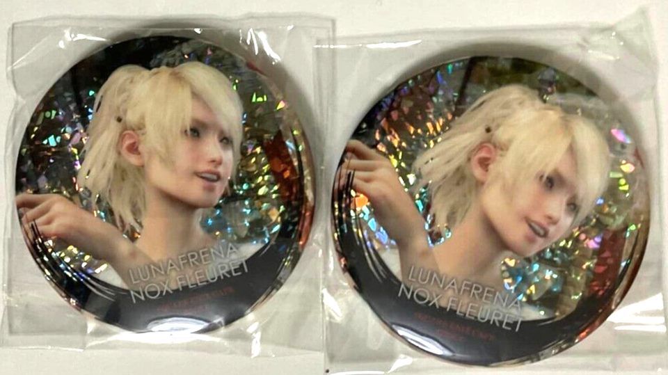 Final Fantasy XV Hologram Can Badge Button Lunafrena Nox Fleure